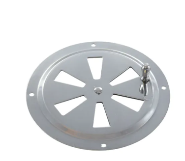RVS Ventilatierooster rond afsluitbaar 125mm