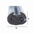 Peesrubber EPDM 3/4mm Zwart