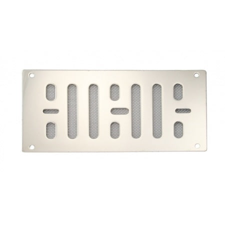 RVS Ventilatierooster - Rechthoekig met hor